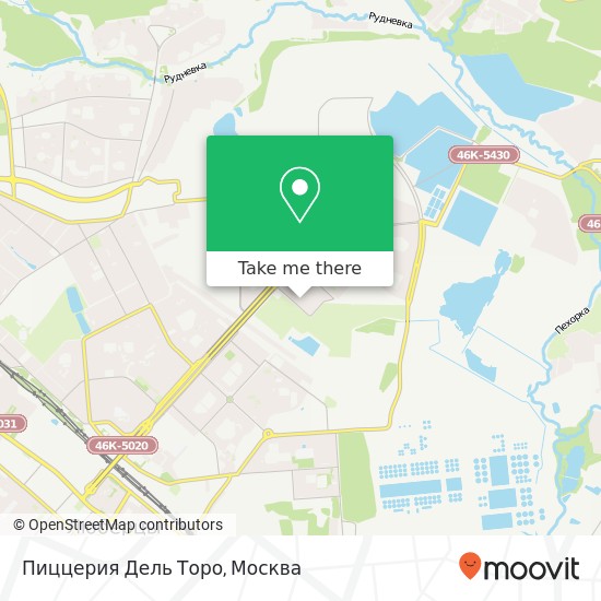 Карта Пиццерия Дель Торо, Москва 111674