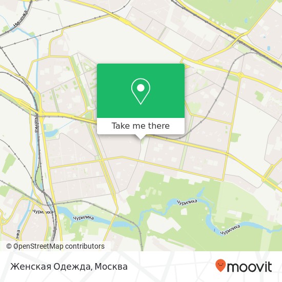 Карта Женская Одежда, улица Маршала Чуйкова Москва 109462
