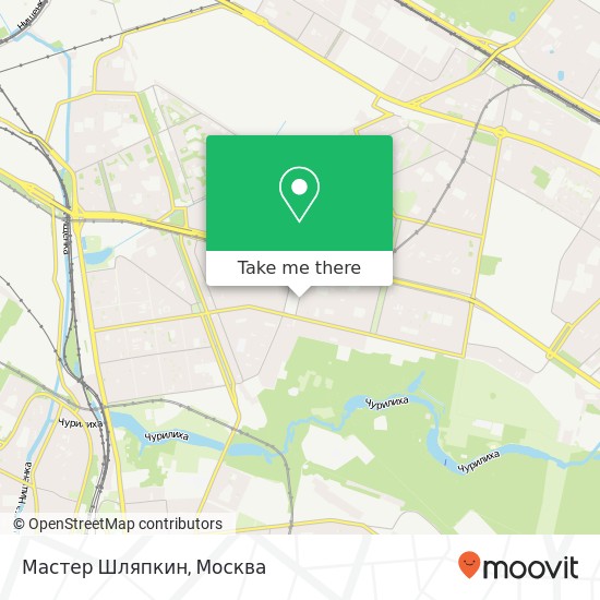 Карта Мастер Шляпкин, Зеленодольская улица Москва 109443