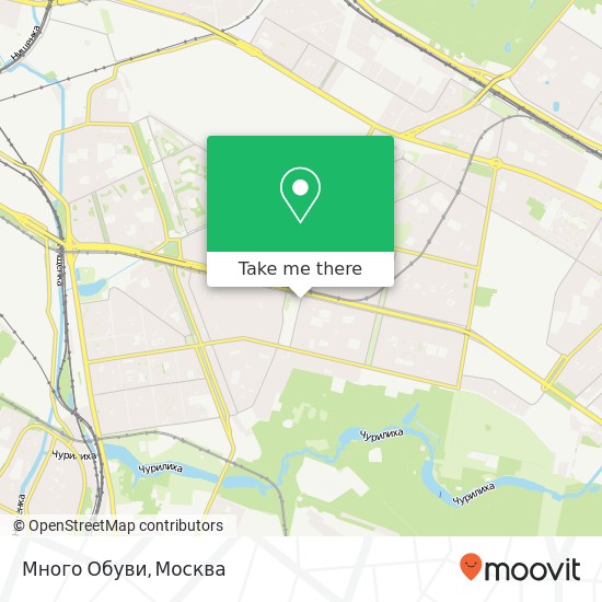 Карта Много Обуви, Зеленодольская улица Москва 109443