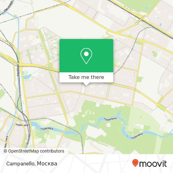 Карта Campanello, Зеленодольская улица Москва 109443