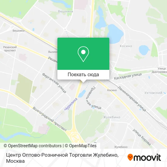 Карта Центр Оптово-Розничной Торговли Жулебино