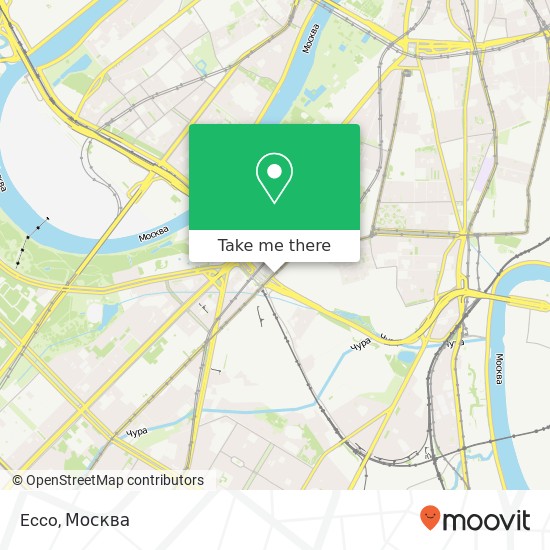 Карта Ecco, улица Вавилова Москва 119334