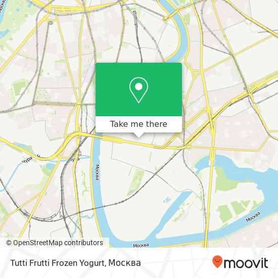 Карта Tutti Frutti Frozen Yogurt, Москва 115280