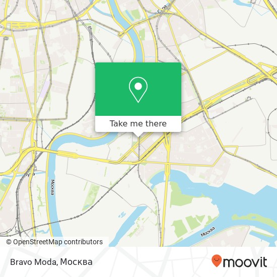 Карта Bravo Moda, улица Мастеркова, 6 Москва 115280