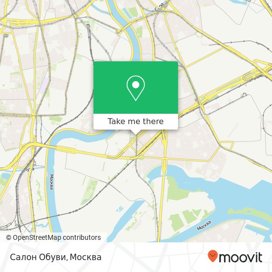 Карта Салон Обуви, улица Мастеркова Москва 115280