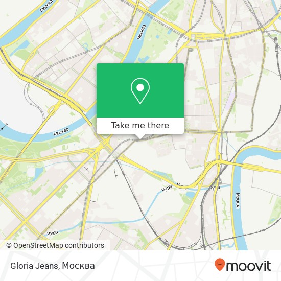 Карта Gloria Jeans, улица Орджоникидзе Москва 115419