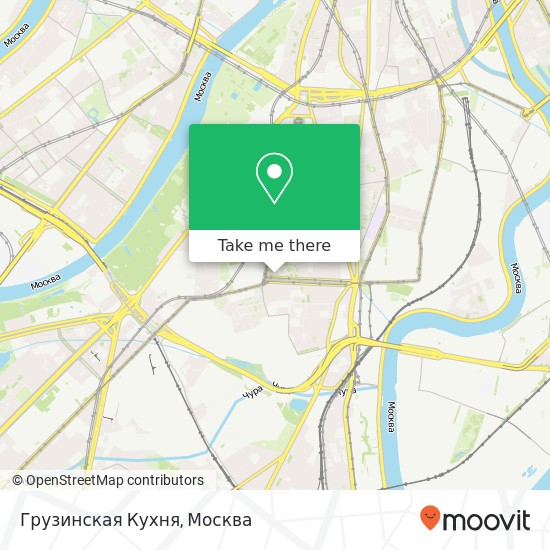 Карта Грузинская Кухня, улица Серпуховский Вал Москва 115419