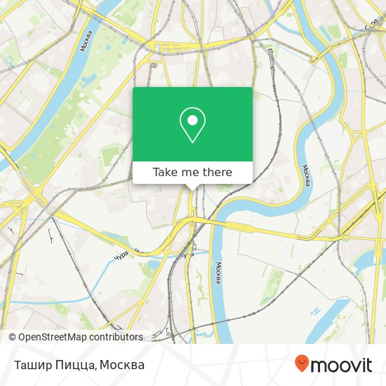 Карта Taшиp Пиццa, Большая Тульская улица Москва 115191