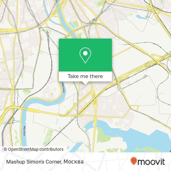 Карта Mashup Simon's Corner, улица Ленинская Слобода Москва 115280