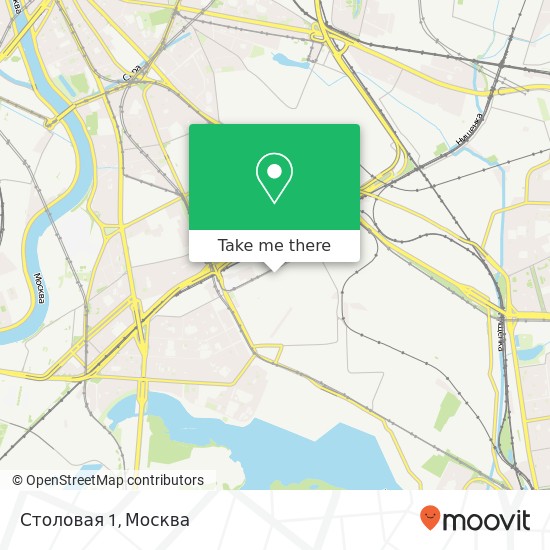 Карта Столовая 1, Москва 115088