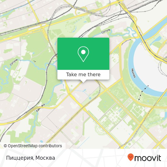 Карта Пиццерия, Мосфильмовская улица Москва 119330