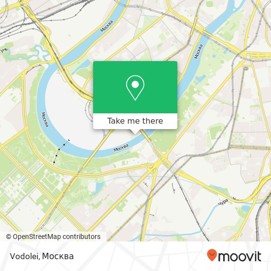 Карта Vodolei, Лужнецкая набережная Москва 119270