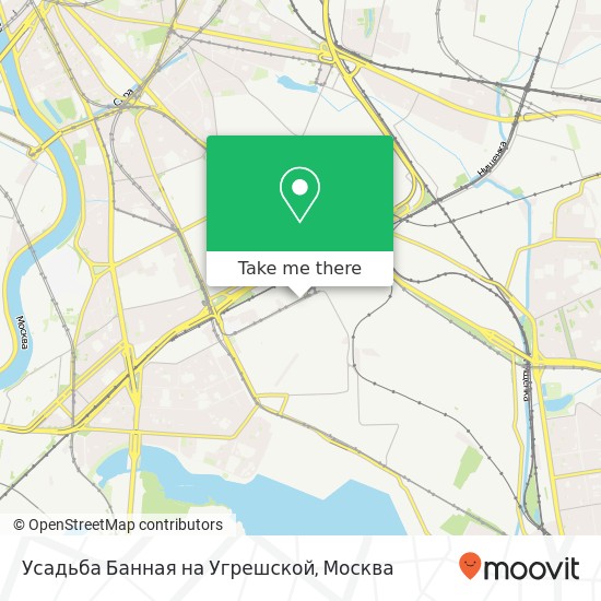 Карта Усадьба Банная на Угрешской, Угрешская улица, 2 Str 90 Москва 115088