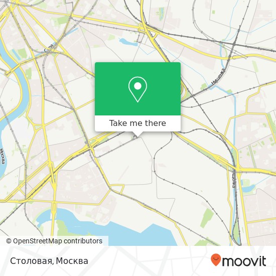 Карта Столовая, Угрешская улица Москва 115088