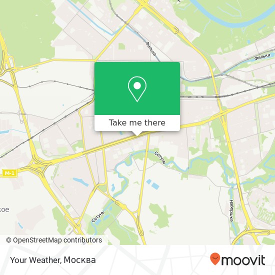 Карта Your Weather, Можайское шоссе Москва 121471