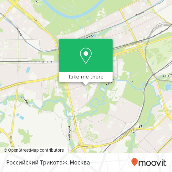 Карта Российский Трикотаж, Кременчугская улица Москва 121357