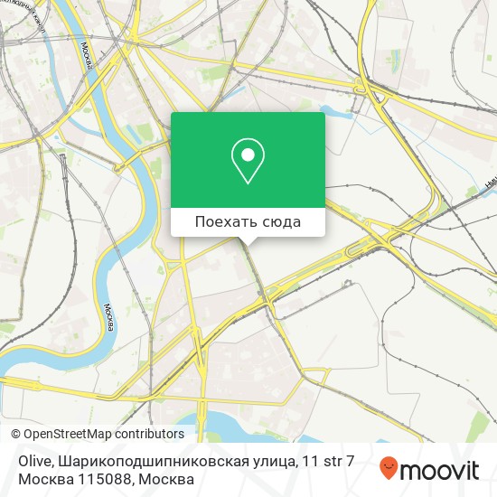 Карта Olive, Шарикоподшипниковская улица, 11 str 7 Москва 115088