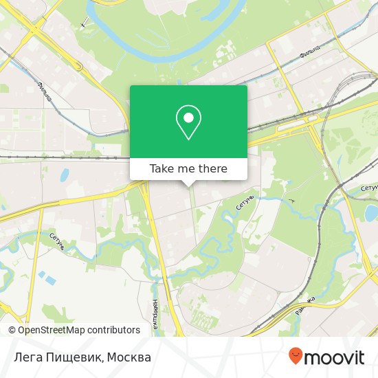 Карта Лега Пищевик, улица Ватутина, 1 Москва 121357