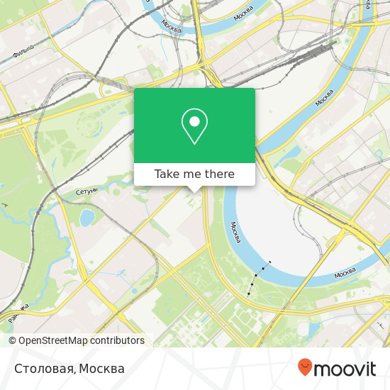 Карта Столовая, Москва 119285