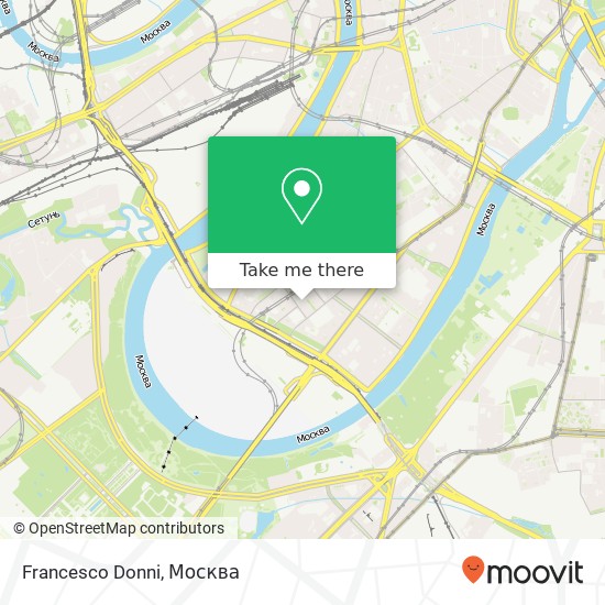 Карта Francesco Donni, улица Доватора, 11 Москва 119048