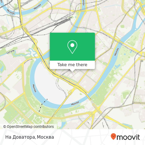 Карта На Доватора, улица Доватора Москва 119048