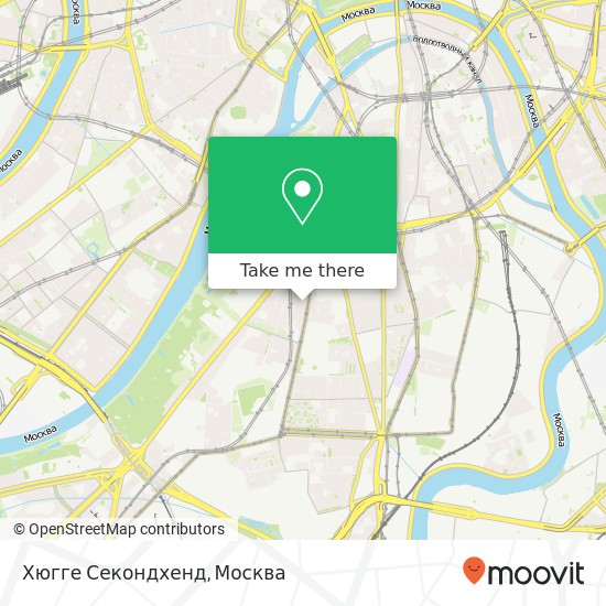 Карта Хюгге Секондхенд, улица Шаболовка, 14 korp 2 Москва 119049