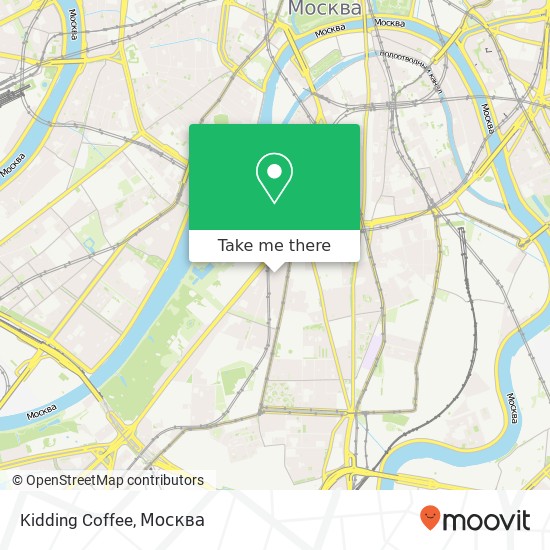 Карта Kidding Coffee, Донская улица Москва 119049
