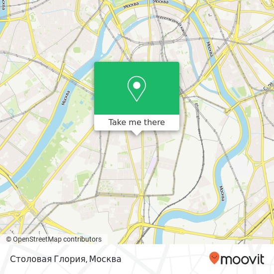 Карта Столовая Глория, Москва 115093