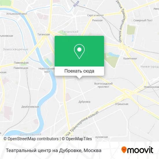 Карта Театральный центр на Дубровке