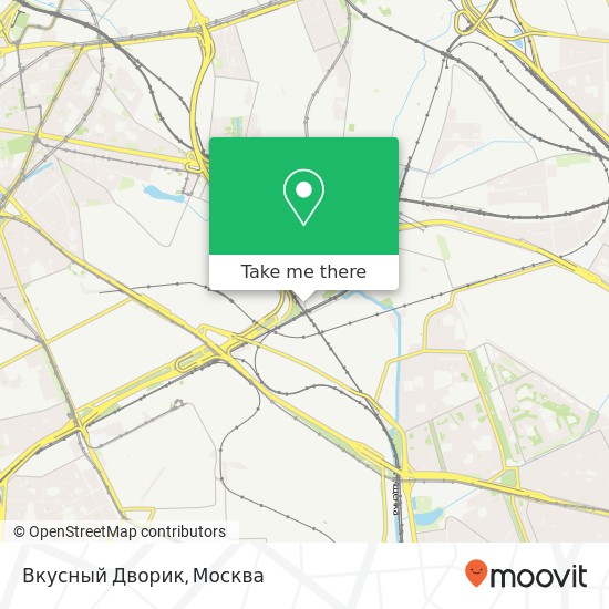 Карта Вкусный Дворик, Новохохловская улица, 24 Москва 109052