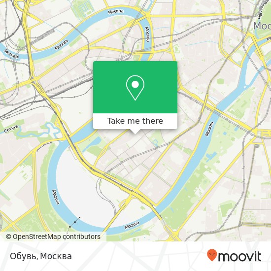 Карта Обувь, Малая Пироговская улица Москва 119435