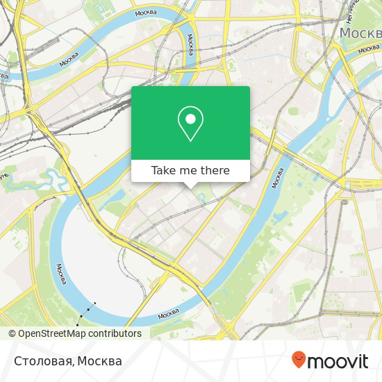 Карта Столовая, Трубецкая улица Москва 119048