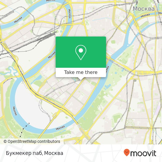 Карта Букмекер паб, Комсомольский проспект, 28 Москва 119146