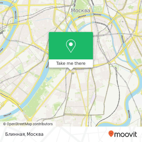 Карта Блинная, Москва 119049
