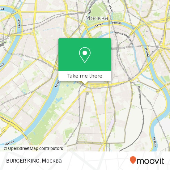Карта BURGER KING, Москва 119049