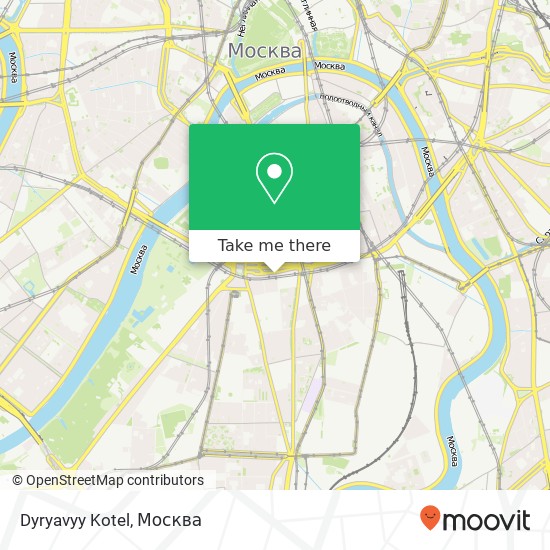 Карта Dyryavyy Kotel, улица Коровий вал Москва 119049
