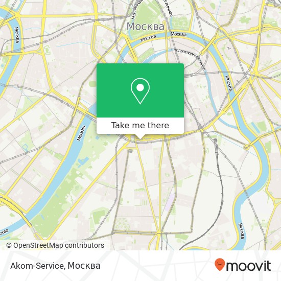 Карта Akom-Service, улица Коровий вал Москва 119049