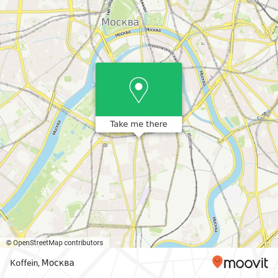 Карта Koffein, Люсиновская улица Москва 115093