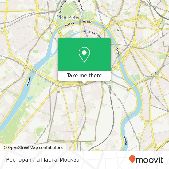 Карта Ресторан Ла Паста, Москва 115054