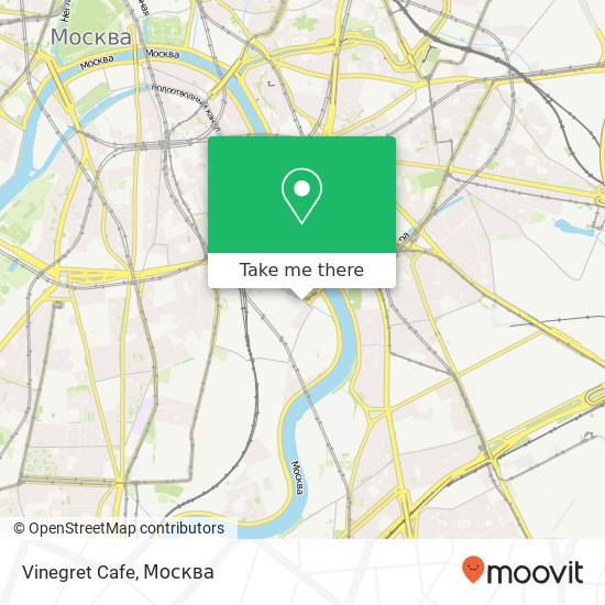 Карта Vinegret Cafe, 2-й Кожевнический переулок Москва 115114