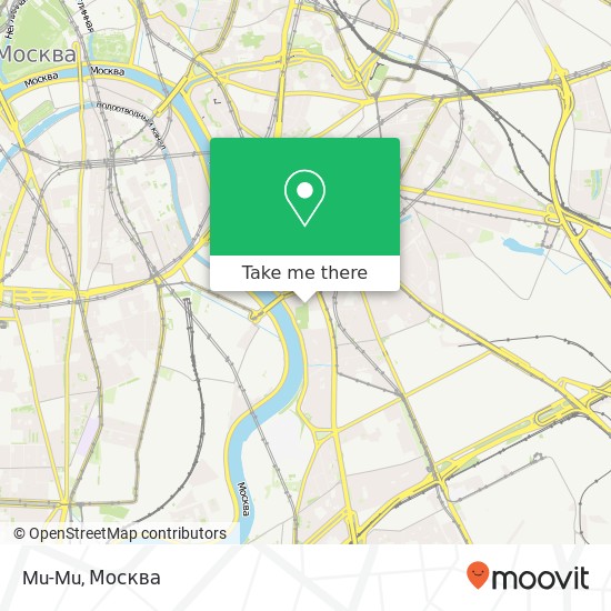 Карта Mu-Mu, Крутицкая улица Москва 109044