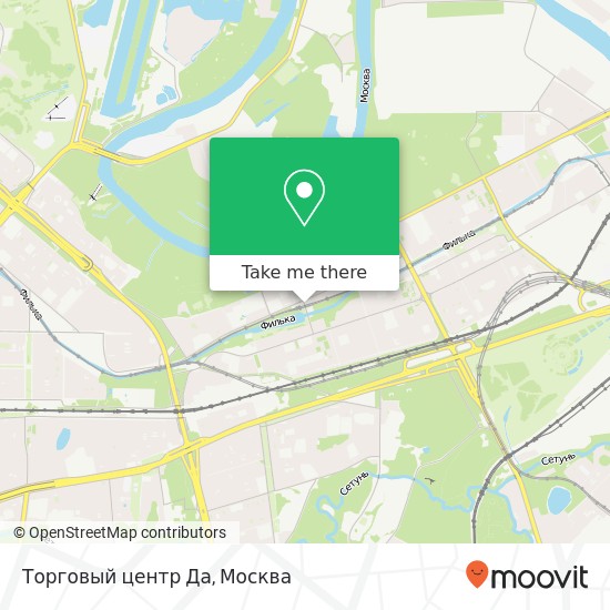 Карта Торговый центр Да, Москва 121108