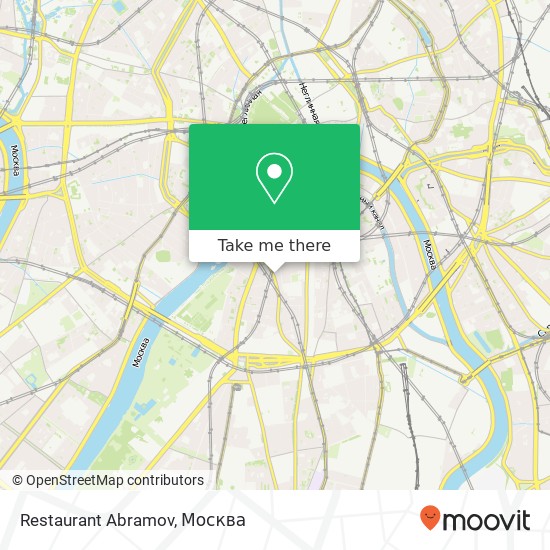 Карта Restaurant Abramov, улица Большая Полянка Москва 119180
