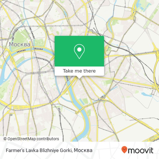 Карта Farmer's Lavka Blizhniye Gorki, Москва 115172