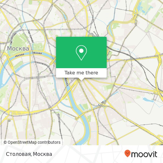 Карта Столовая, Москва 109044