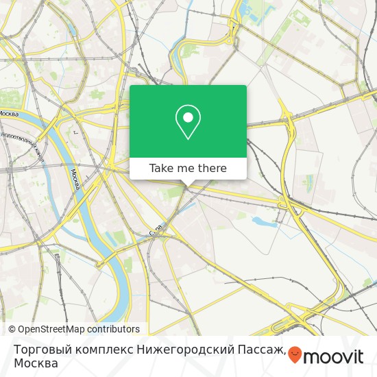 Карта Торговый комплекс Нижегородский Пассаж, Москва 109147