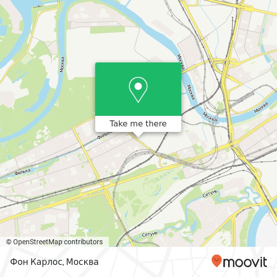 Карта Фон Карлос, улица Барклая Москва 121087
