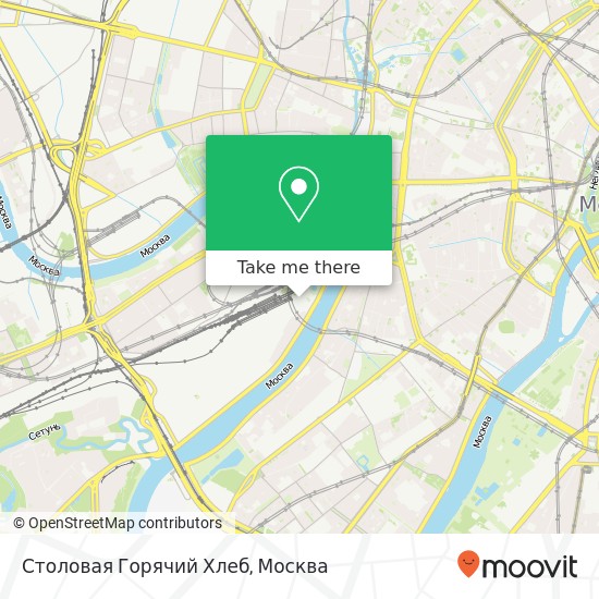 Карта Столовая Горячий Хлеб, Москва 121059