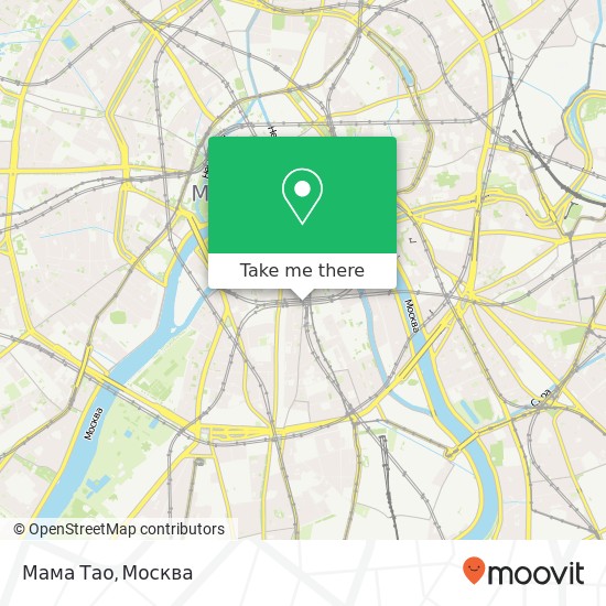 Карта Мама Тао, Пятницкая улица, 26 Москва 115035